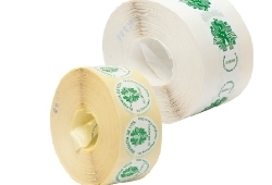 Art. ETI110R, Etichette personalizzate rotonde in bobina da 2000 pz.