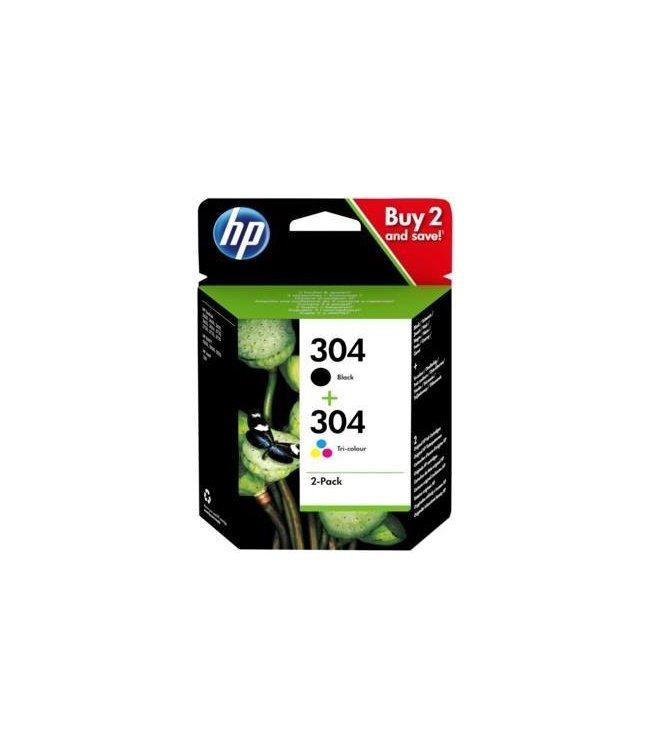 Hp 304 Nero + Color 3JB05AE XL 220  Pagine BiPack