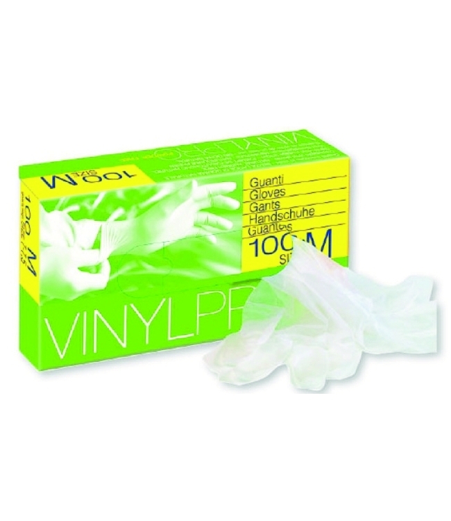 Guanti in Vinile. Confezione da 100 Pz.