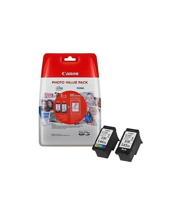 Canon Multipack PG-545 CL-546 XL Originali con Carta Fotografica 8286B006