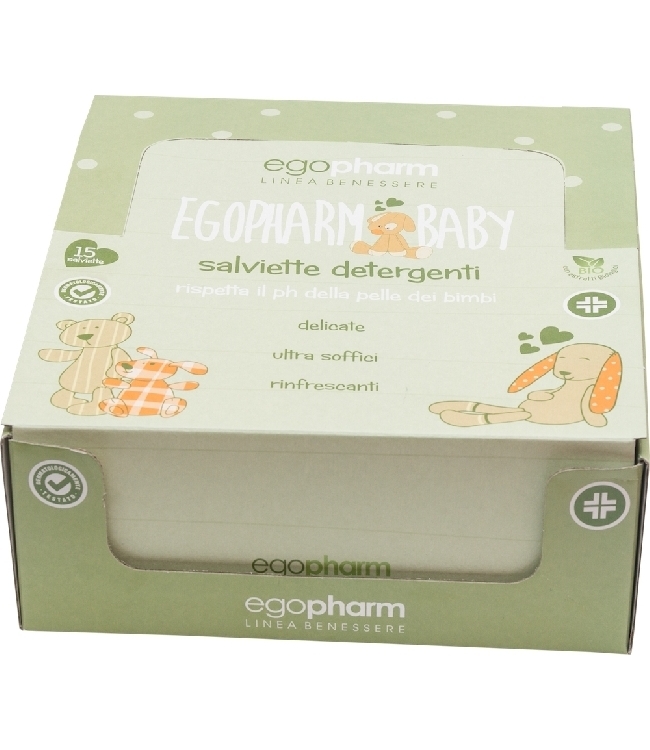 Art. Ego 805 Salviette imbevute agli estratti bio. COnfezione Pocket da 15 pz