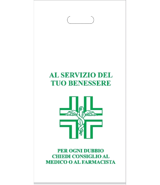 Art. BIEGO026X Shoppers F.to 14x30 biodegradabile e compostabile  Manico a fagiolocanottiera, ct 5 kg.