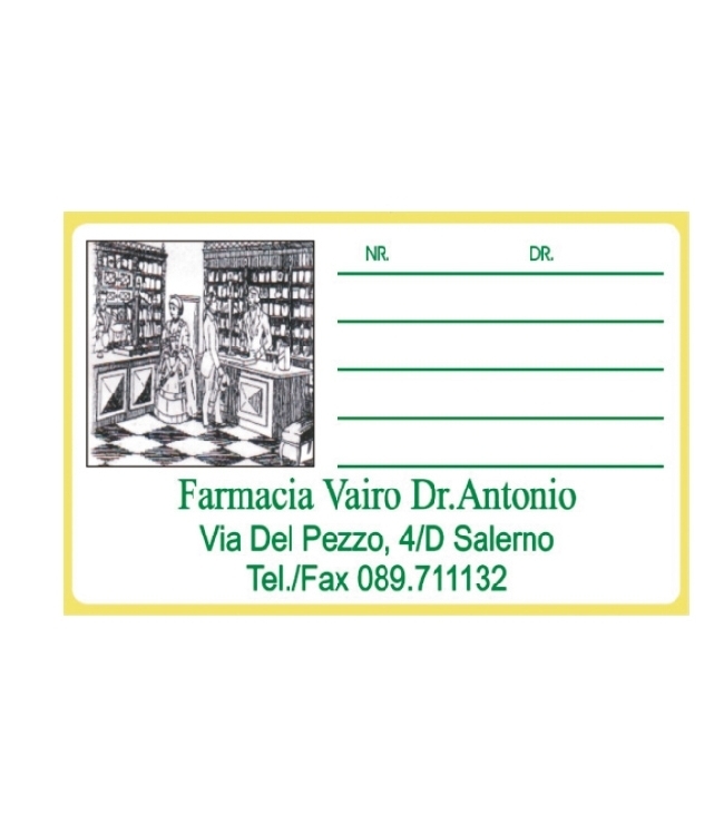 Art. ET100, Etichetta per preparazioni galeniche, bobina da 2000 pz.