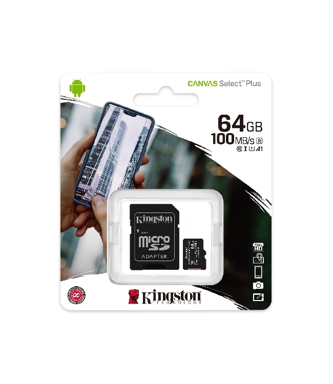 Micro SD 64Gb Kingston con adattatore SD CL10